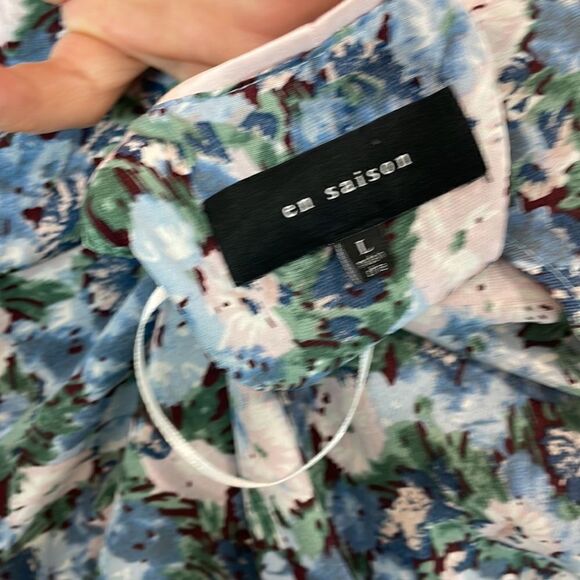 En Saison Floral Ruffle Mini Wrap Dress Cocktail Dress - Picture 8 of 13